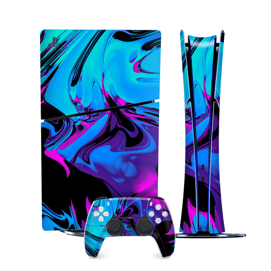 PS5 SLIM DIGITAL EDITION (PlayStation 5 SLIM) Print Printed Custom SIGNATURE Rainy Night in Bangkok Skin Wrap Sticker Decal Cover Protector by QSKINZ | qskinnz.com