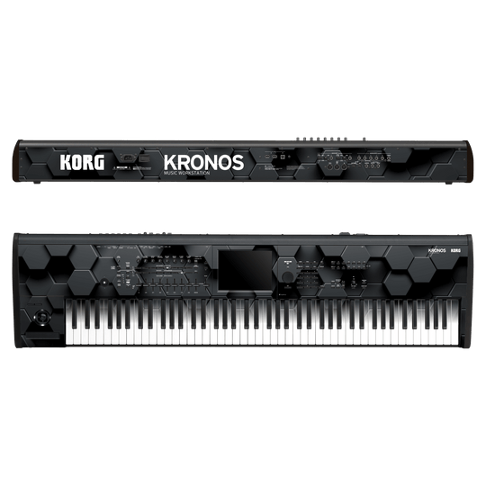 Korg Kronos 2 Music Workstation (88 keys) Print Printed Custom SIGNATURE Hexagonal Reaction Skin Wrap Sticker Decal Cover Protector by Keyskinz & Jordan Rudess | qskinnz.com
 
