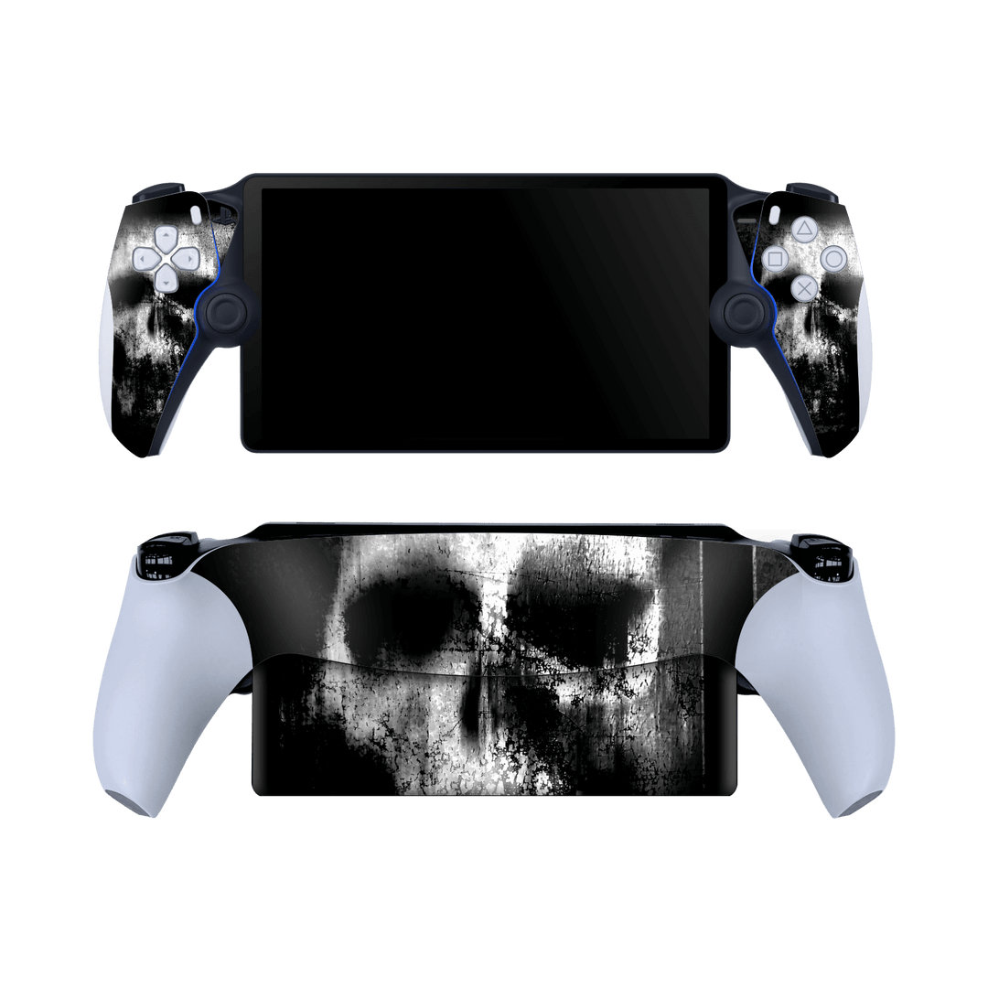 PlayStation PORTAL Print Printed Custom SIGNATURE Horror Black & White SKULL Skin, Wrap, Decal, Protector, Cover by QSKINZ | qskinnz.com