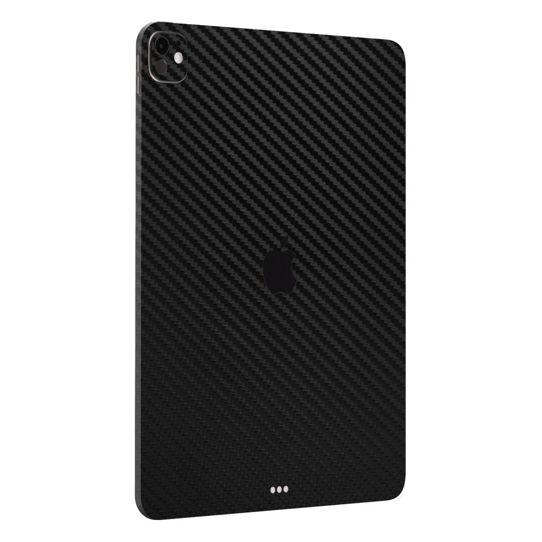 iPad PRO 13" (M4) Black 3D Textured Carbon Fibre Fiber Skin Wrap Sticker Decal Cover Protector by QSKINZ | qskinnz.com