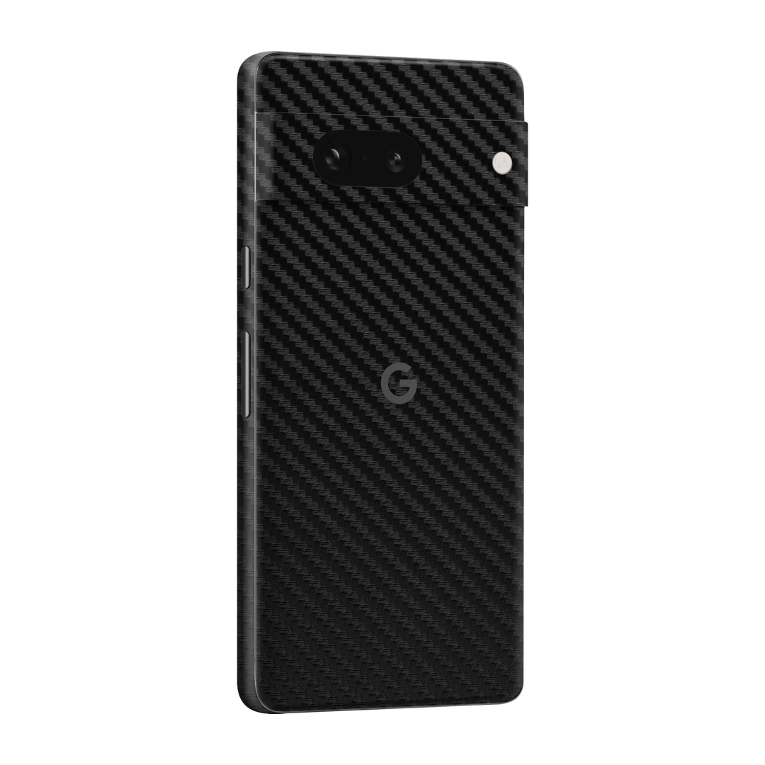 Google Pixel 7a (2023) Black 3D Textured Carbon Fibre Fiber Skin Wrap Sticker Decal Cover Protector by EasySkinz | EasySkinz.com