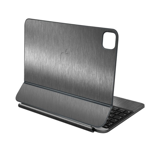 Magic Keyboard for iPad PRO 11” (M4, 2024) Brushed Metal Titanium Metallic Skin Wrap Sticker Decal Cover Protector by QSKINZ | qskinnz.com