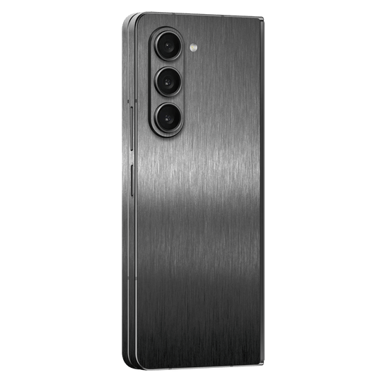 Samsung Galaxy Z Fold 5 (2023) Brushed Metal Titanium Metallic Skin Wrap Sticker Decal Cover Protector by EasySkinz | EasySkinz.com