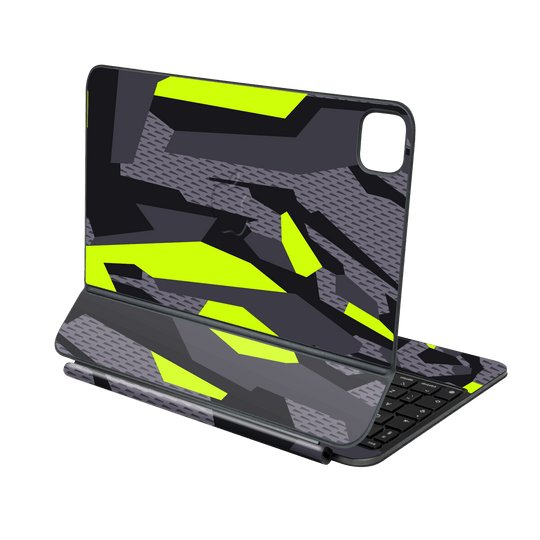Magic Keyboard for iPad PRO 11” (M4, 2024) Print Printed Custom SIGNATURE Abstract Green Camouflage Skin Wrap Sticker Decal Cover Protector by QSKINZ | qskinnz.com
