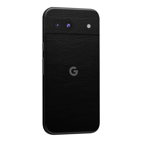 Google Pixel 8a Luxuria BLACK LEATHER Riders Skin Wrap Sticker Decal Cover Protector by QSKINZ | qskinnz.com
