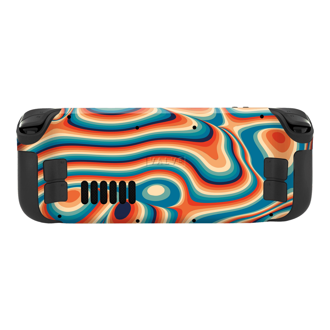 Steam Deck OLED Print Printed Custom SIGNATURE Swirltro Swirl Retro 70s 80s Warm Colours Skin Wrap Sticker Decal Cover Protector by QSKINZ | qskinnz.com