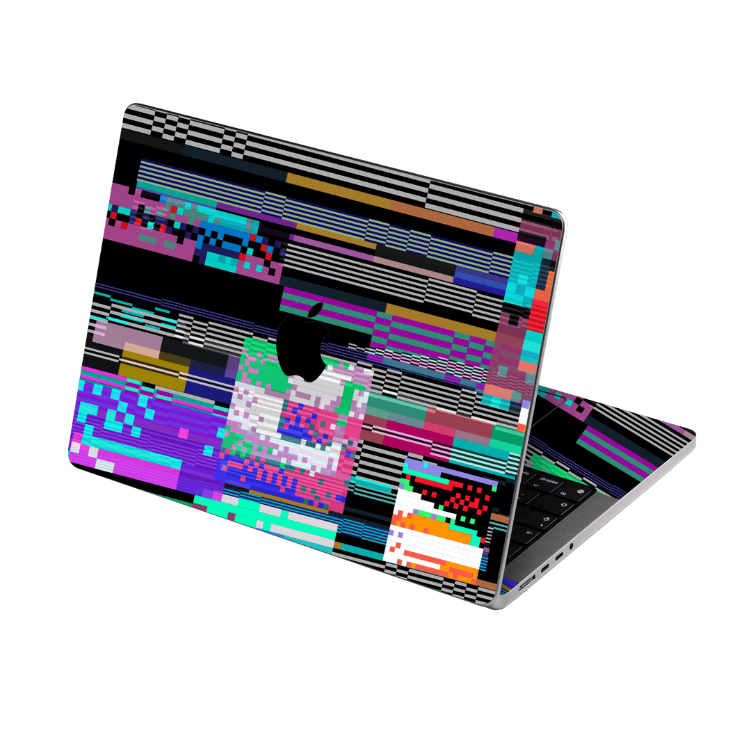 MacBook PRO 14" (2021/2023) Print Printed Custom SIGNATURE Glitchscape Glitch No Signal Colours Skin Wrap Sticker Decal Cover Protector by QSKINZ | qskinnz.com