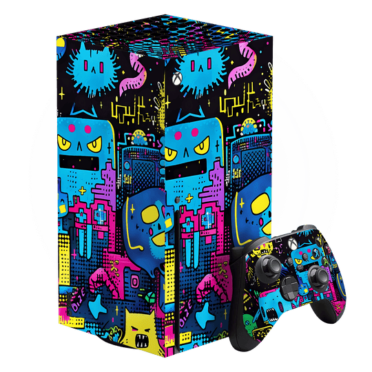 XBOX Series X Print Printed Custom SIGNATURE Arcade Rave Gaming Gamer Pixel Skin Wrap Sticker Decal Cover Protector by QSKINZ | qskinnz.com