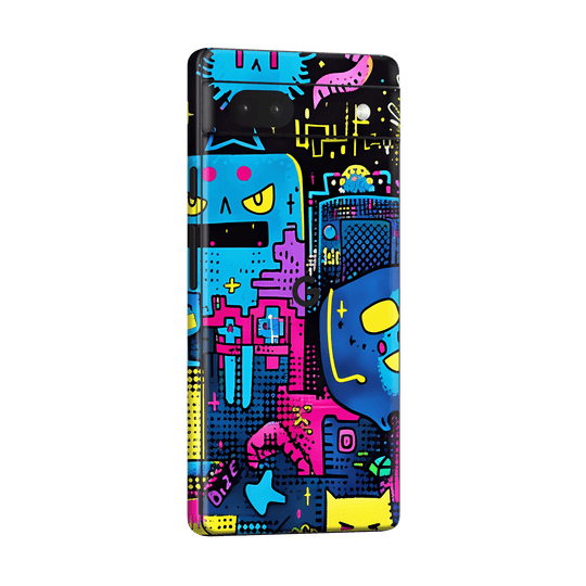 Pixel 6a Print Printed Custom SIGNATURE Arcade Rave Gaming Gamer Pixel Skin Wrap Sticker Decal Cover Protector by QSKINZ | qskinnz.com