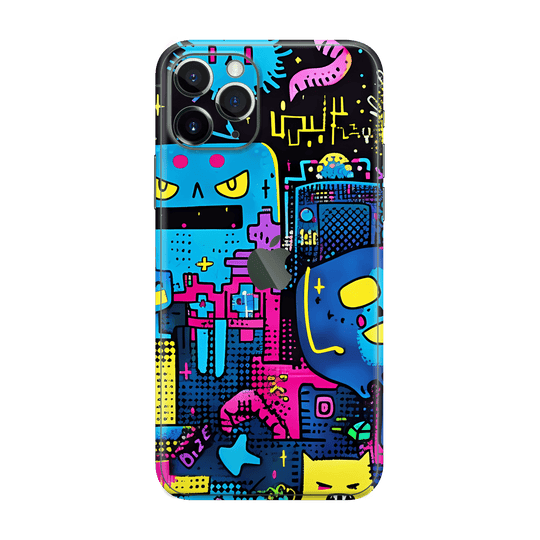 iPhone 11 Pro MAX Print Printed Custom SIGNATURE Arcade Rave Gaming Gamer Pixel Skin Wrap Sticker Decal Cover Protector by QSKINZ | qskinnz.com