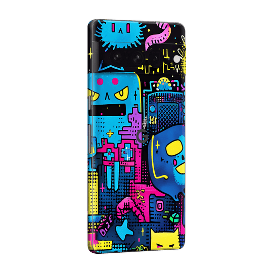 Pixel 7 PRO Print Printed Custom SIGNATURE Arcade Rave Gaming Gamer Pixel Skin Wrap Sticker Decal Cover Protector by QSKINZ | qskinnz.com