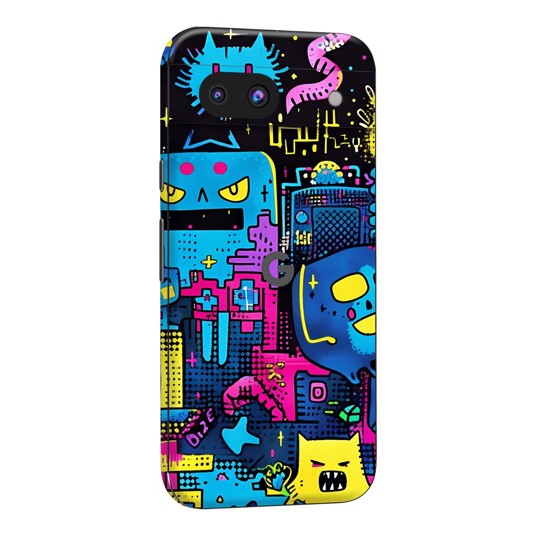 Google Pixel 8a Print Printed Custom SIGNATURE Arcade Rave Gaming Gamer Pixel Skin Wrap Sticker Decal Cover Protector by QSKINZ | qskinnz.com
