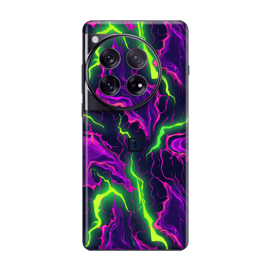OnePlus 12 Print Printed Custom SIGNATURE Twisterra Twist Neon Purple Yellow Green Anime Skin Wrap Sticker Decal Cover Protector by QSKINZ | qskinnz.com