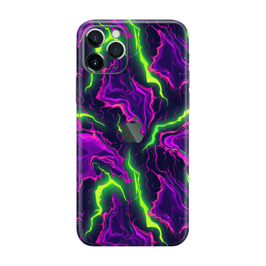 iPhone 11 Pro MAX Print Printed Custom SIGNATURE Twisterra Twist Neon Purple Yellow Green Anime Skin Wrap Sticker Decal Cover Protector by QSKINZ | qskinnz.com
