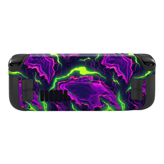 Steam Deck OLED Print Printed Custom SIGNATURE Twisterra Twist Neon Purple Yellow Green Anime Skin Wrap Sticker Decal Cover Protector by QSKINZ | qskinnz.com