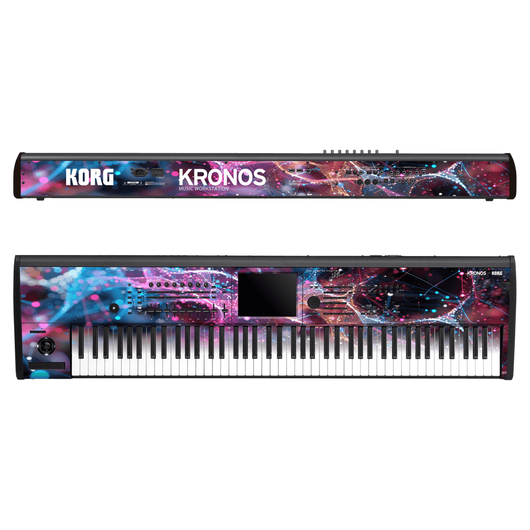 Korg Kronos 2 Music Workstation (88 keys) Jordan Rudess Collection Ethereal Waves Skin, Wrap, Decal by Keyskinz | qskinnz.com