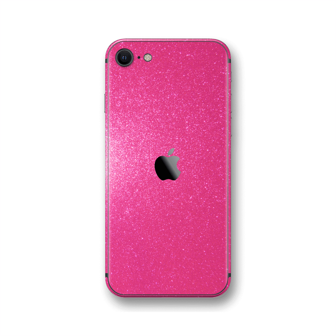 iPhone SE (2020/2022) Diamond Magenta Candy Shimmering Sparkling Glitter Skin Wrap Sticker Decal Cover Protector by EasySkinz | EasySkinz.com