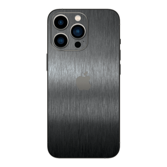 iPhone 15 PRO BRUSHED TITANIUM Metallic Skin - Premium Protective Skin Wrap Sticker Decal Cover by QSKINZ | qskinnz.com