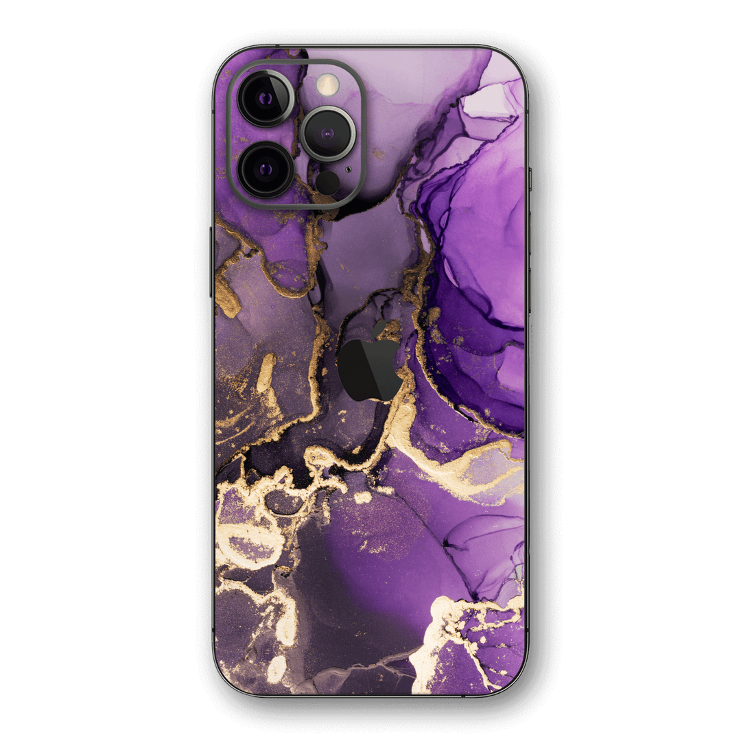 iPhone 12 Pro MAX SIGNATURE AGATE GEODE Purple-Gold Skin - Premium Protective Skin Wrap Sticker Decal Cover by QSKINZ | qskinnz.com