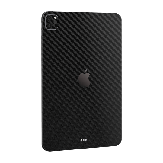 iPad PRO 12.9” (M2, 2022) Black 3D Textured Carbon Fibre Fiber Skin Wrap Sticker Decal Cover Protector by EasySkinz | EasySkinz.com
