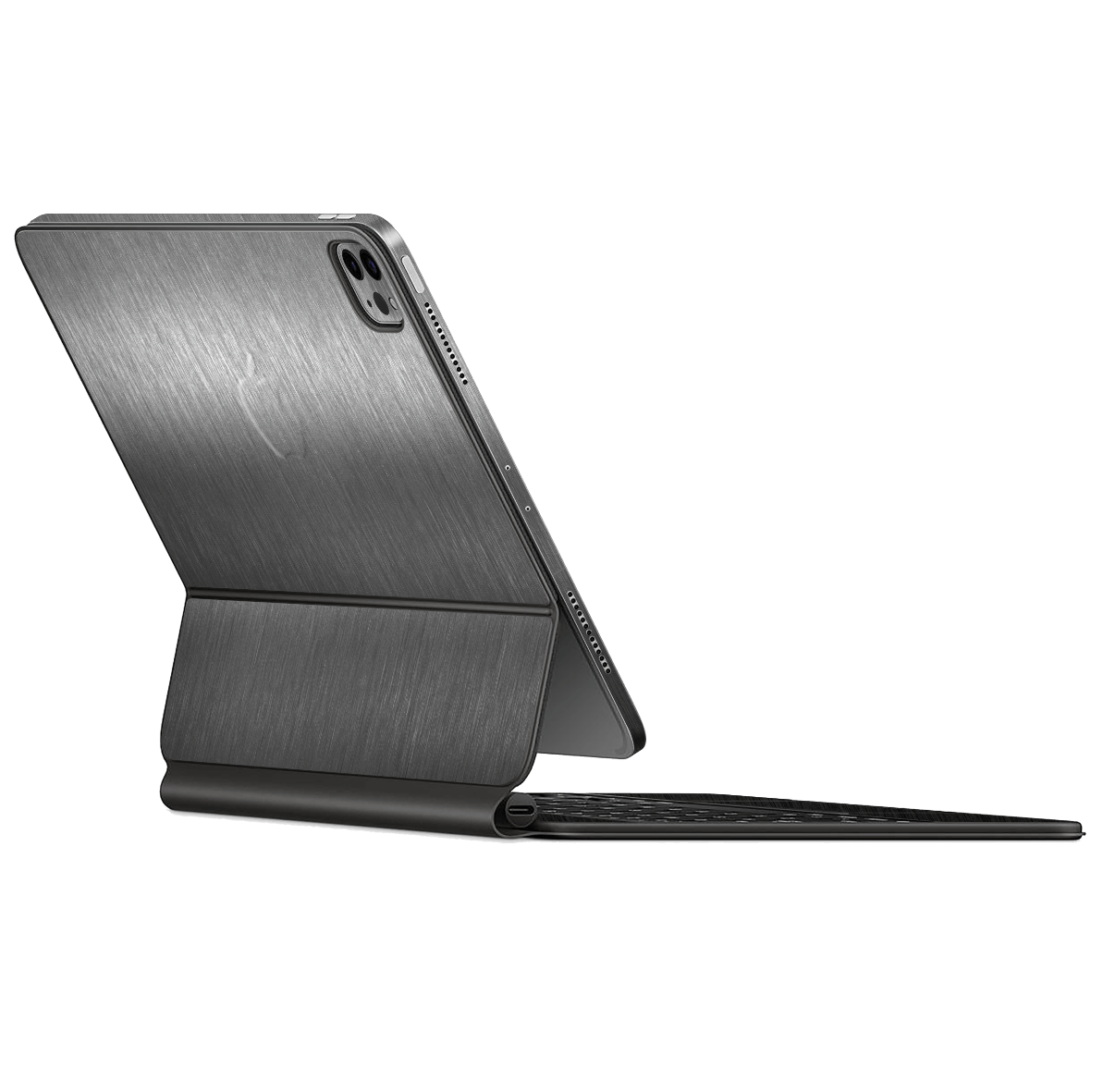 Apple Magic Keyboard for iPad Pro 11" (Gen 1-2) Brushed Titanium Metallic Skin Wrap Sticker Decal Cover Protector by EasySkinz