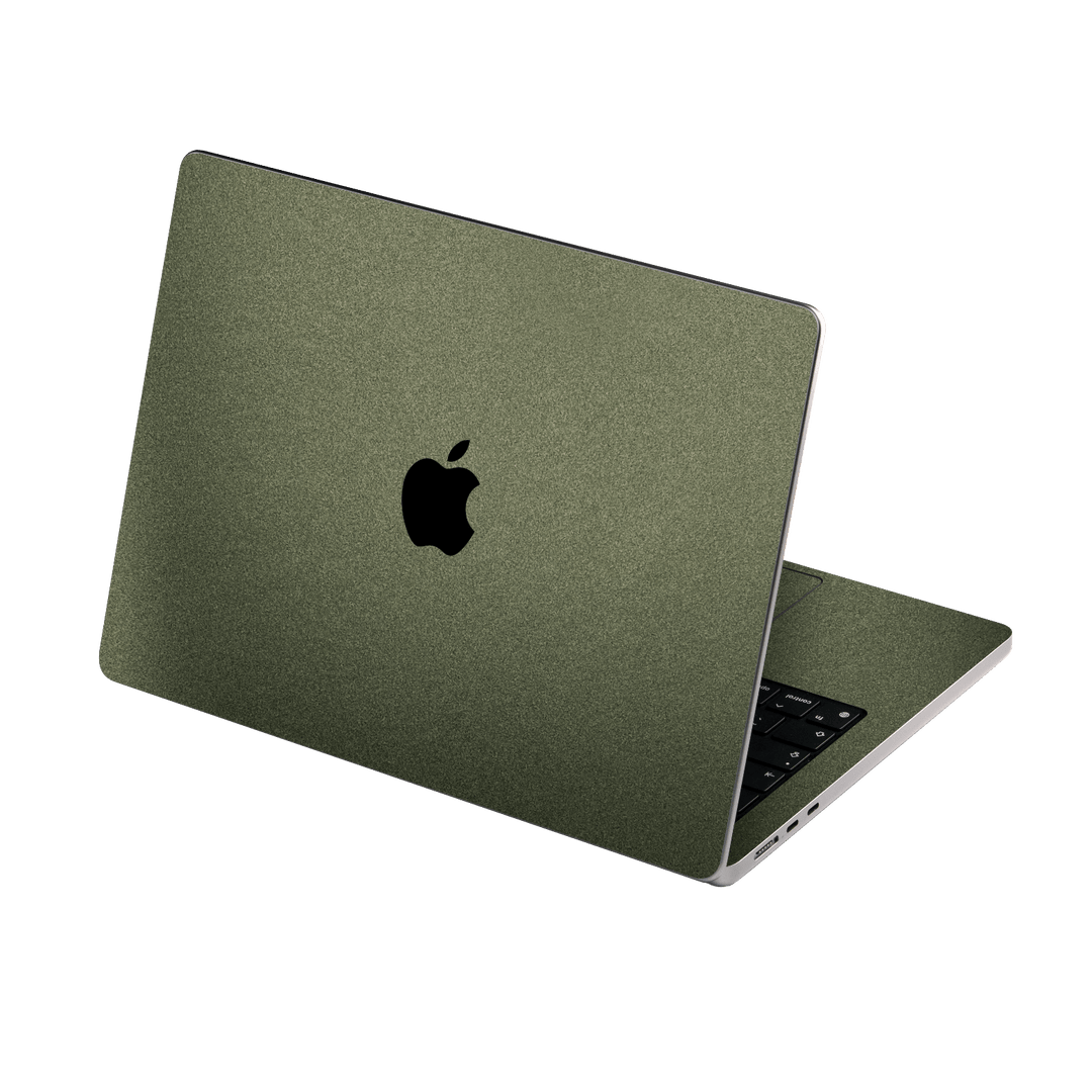 MacBook Air 13.6” (2022, M2) Military Green Metallic Skin Wrap Sticker Decal Cover Protector by EasySkinz | EasySkinz.com