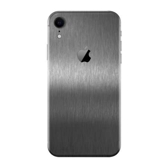 iPhone XR Brushed Metal Titanium Metallic Skin Wrap Sticker Decal Cover Protector by EasySkinz | EasySkinz.com