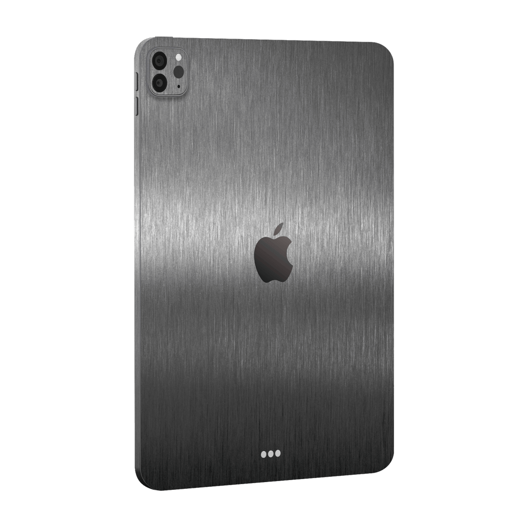 iPad PRO 12.9” (M2, 2022) Brushed Metal Titanium Metallic Skin Wrap Sticker Decal Cover Protector by EasySkinz | EasySkinz.com