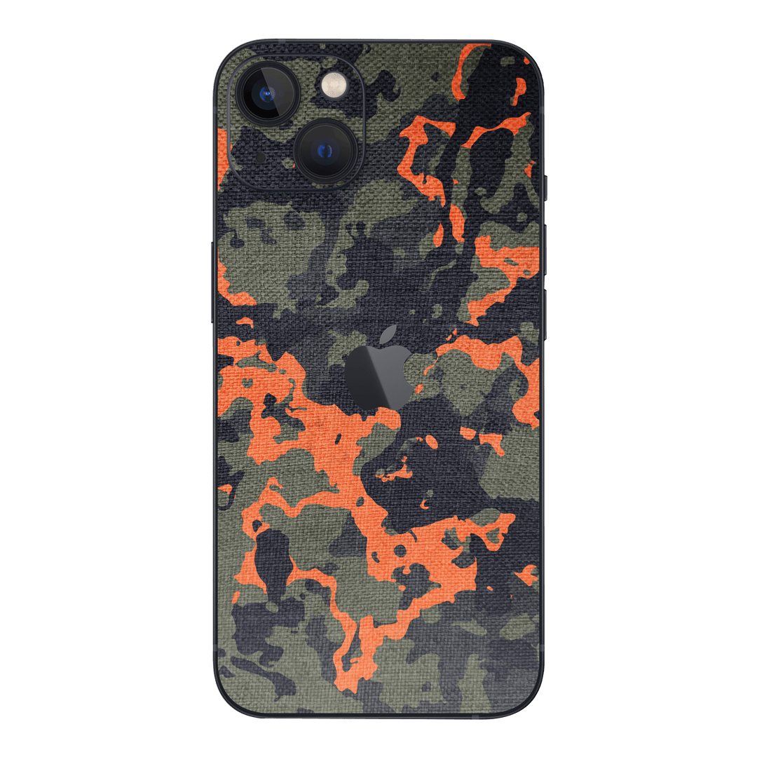 iPhone 13 MINI SIGNATURE Green and Soft Orange Camo Skin - Premium Protective Skin Wrap Sticker Decal Cover by QSKINZ | qskinnz.com