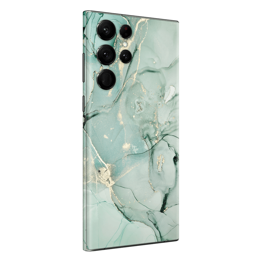 Samsung Galaxy S22 ULTRA Print Printed Custom Signature AGATE GEODE Milky Mint Skin Wrap Sticker Decal Cover Protector by EasySkinz | EasySkinz.com