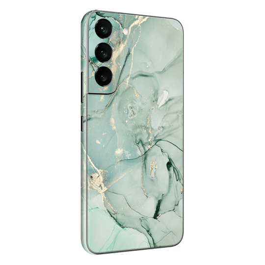 Samsung Galaxy S22+ PLUS Print Printed Custom Signature AGATE GEODE Milky Mint Skin Wrap Sticker Decal Cover Protector by EasySkinz | EasySkinz.com