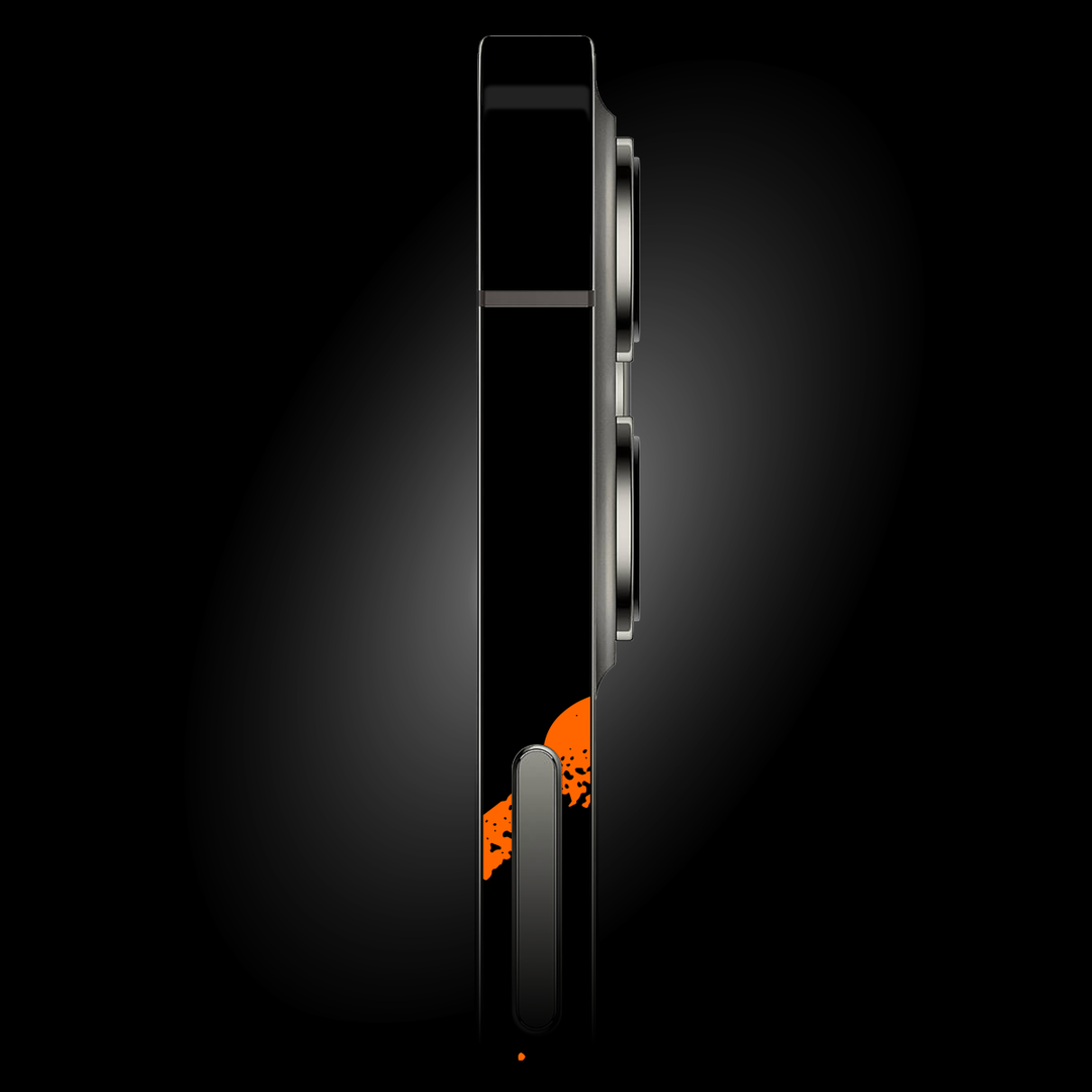 iPhone 13 MINI SIGNATURE Orange Paint on Black Skin - Premium Protective Skin Wrap Sticker Decal Cover by QSKINZ | qskinnz.com