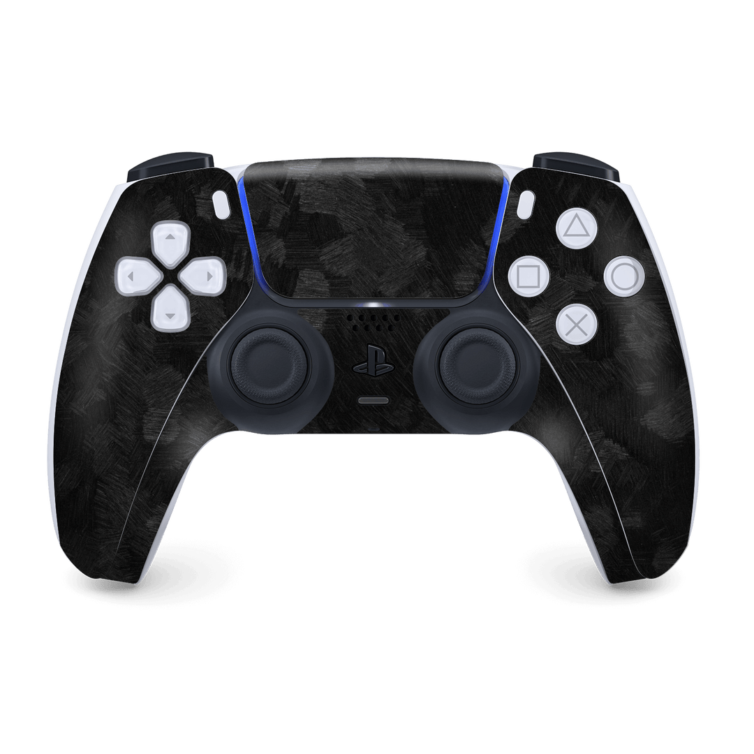 PS5 Playstation 5 DualSense Wireless Controller Skin - Luxuria 3D Textured FORGED CARBON Fibre Fiber Skin Wrap Decal Cover Protector by EasySkinz | EasySkinz.com