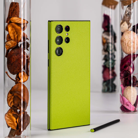 Samsung Galaxy S22 ULTRA - LUXURIA Lime Green Textured Skin