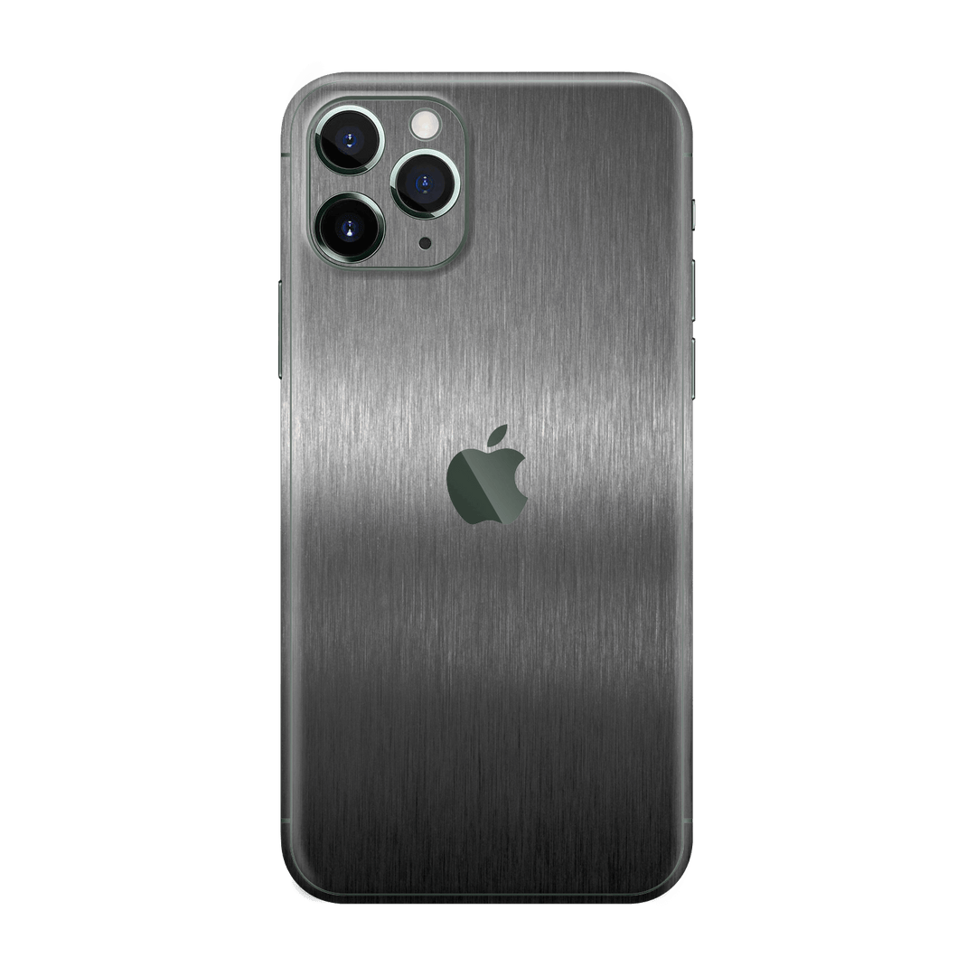 iPhone 11 PRO Brushed Metal Titanium Metallic Skin Wrap Sticker Decal Cover Protector by EasySkinz | EasySkinz.com