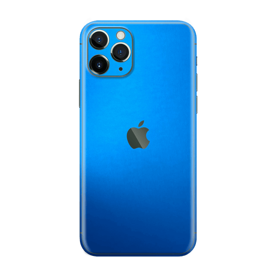 iPhone 11 PRO Satin Blue Metallic Matt Matte Skin Wrap Sticker Decal Cover Protector by EasySkinz | EasySkinz.com