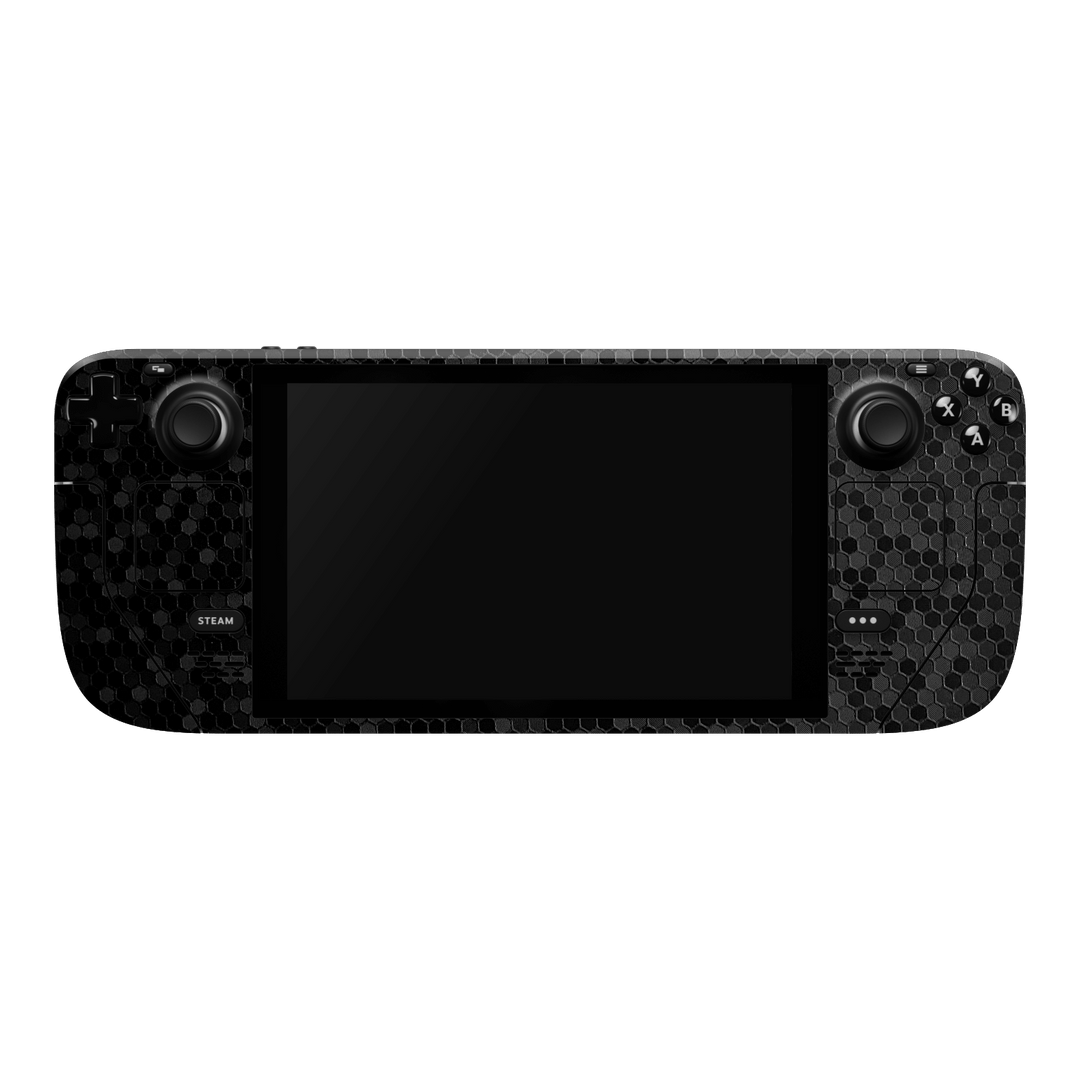Steam Deck Luxuria Black Honeycomb 3D Textured Skin Wrap Decal Cover Protector by EasySkinz | EasySkinz.com