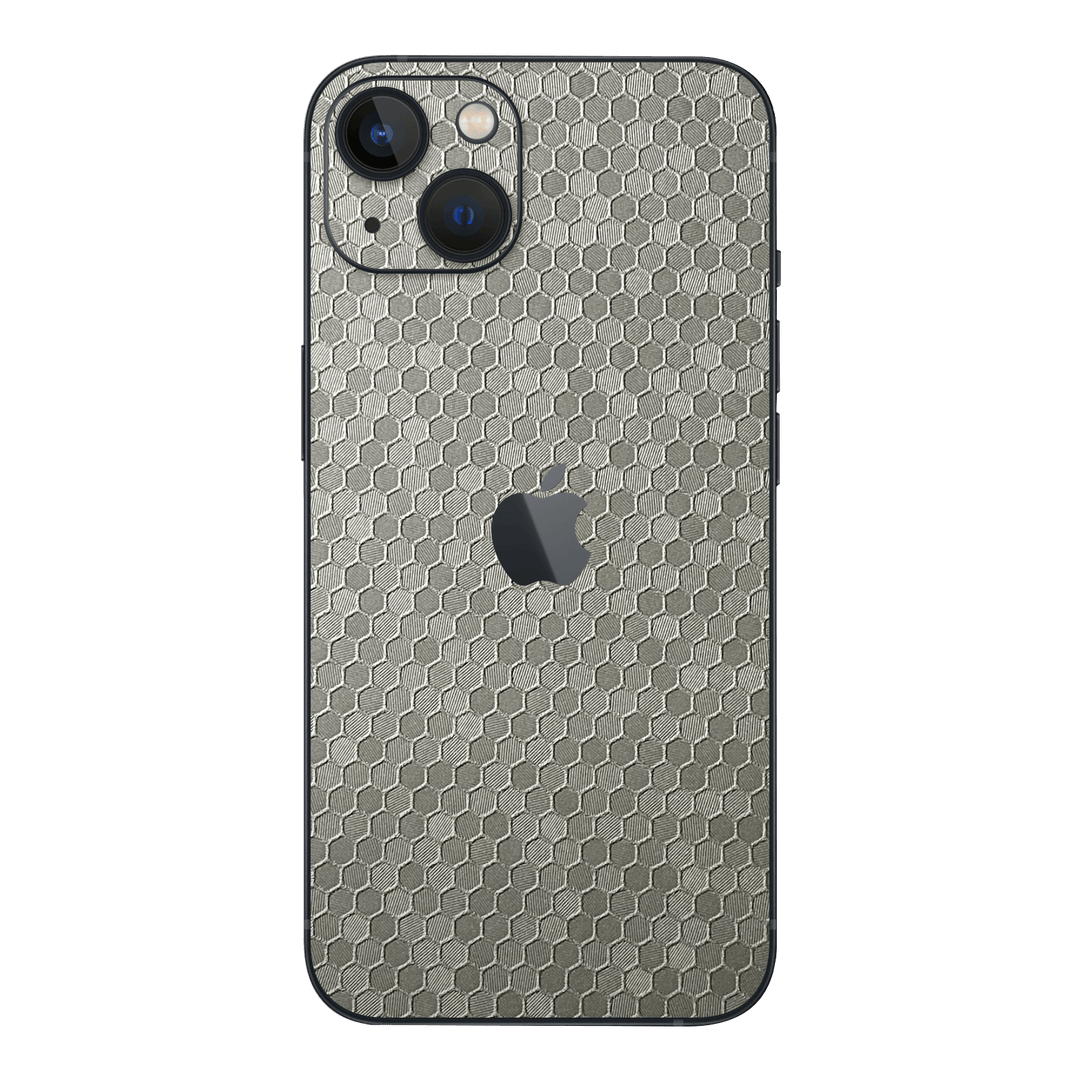 iPhone 13 LUXURIA SILVER HONEYCOMB 3D TEXTURED Skin - Premium Protective Skin Wrap Sticker Decal Cover by QSKINZ | qskinnz.com