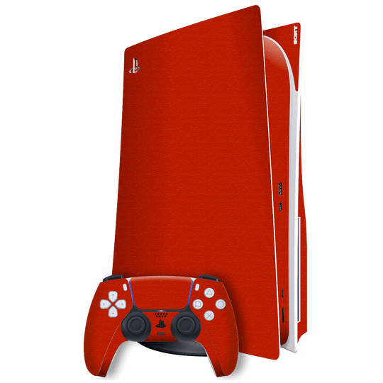Playstation 5 (PS5) DISC Edition Luxuria Red Cherry Juice Matt 3D Textured Skin Wrap Sticker Decal Cover Protector by EasySkinz | EasySkinz.com
