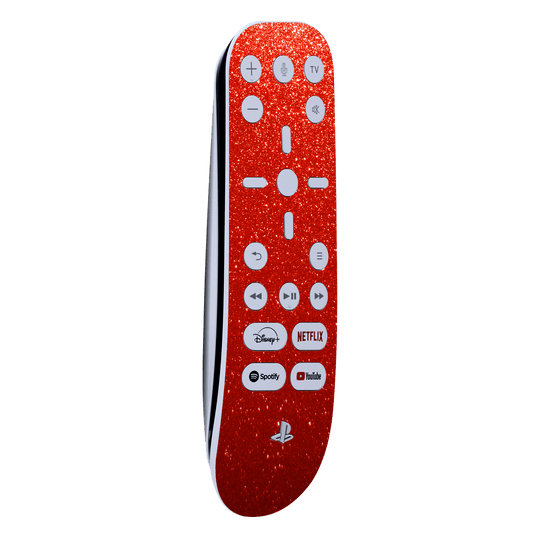 PS5 Playstation 5 Media Remote Skin - Diamond Red Shimmering Sparkling Glitter Skin Wrap Decal Cover Protector by EasySkinz | EasySkinz.com
